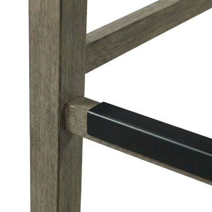 Polyester-Upholstered Counter Stool with Back, Transitional Bar Stools, Grey