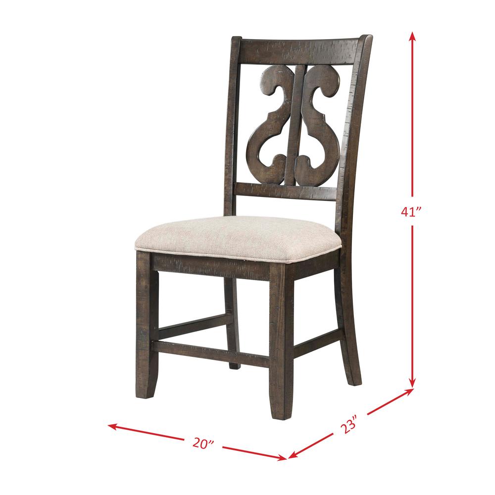 Stanford Wooden Swirl Back Side Chair Set
