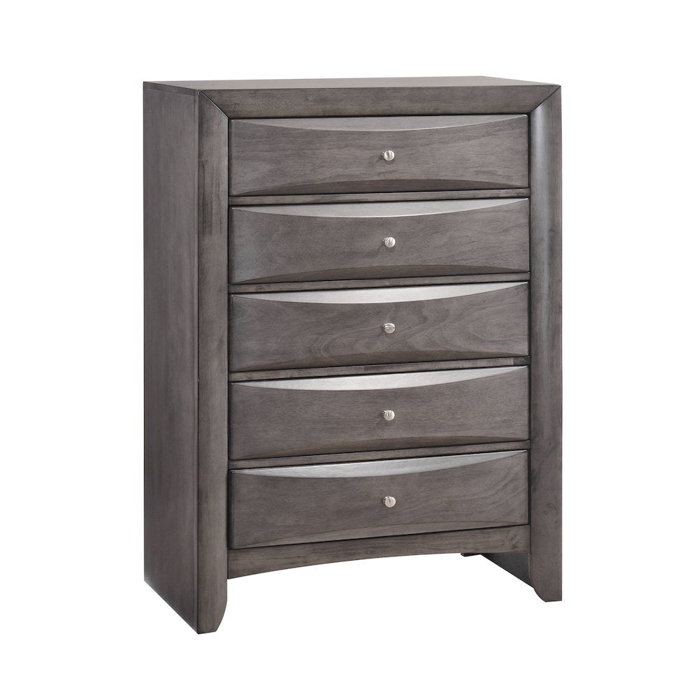 Madison Chest Grey 5Drawer (Sturdy)