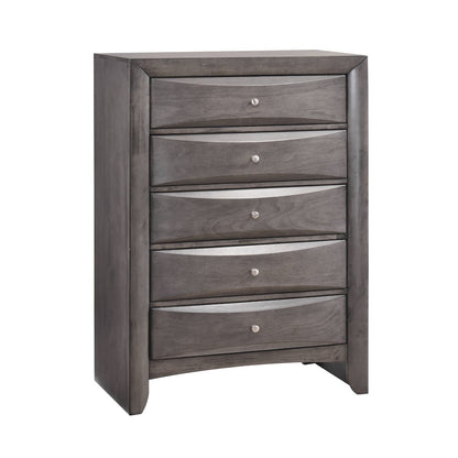 Madison Chest Grey 5Drawer (Sturdy)