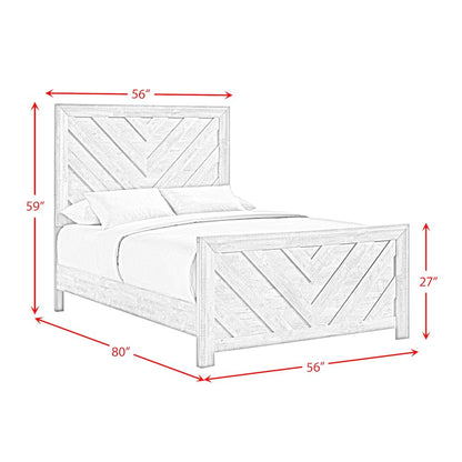 Ashford Full Panel 5PC Bedroom Set in White