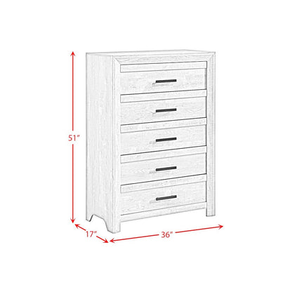 Ashford King Panel 3PC Bedroom Set in White