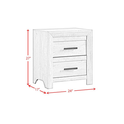 Ashford King Panel 3PC Bedroom Set in White