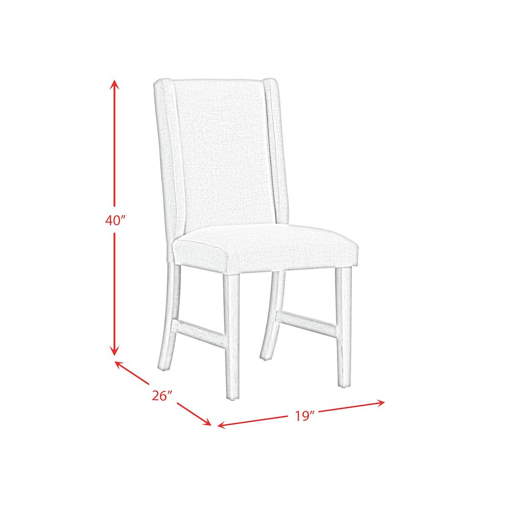 Holmes Dining Side Chair with Heirloom Fabric in Brown