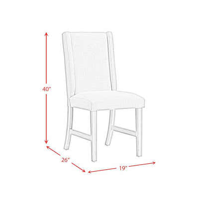 Holmes Dining Side Chair with Heirloom Fabric in Brown