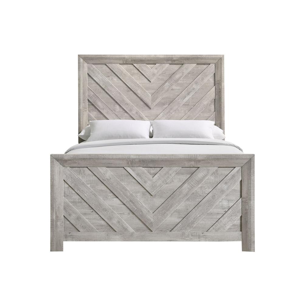 Keely Full Panel Bed in White