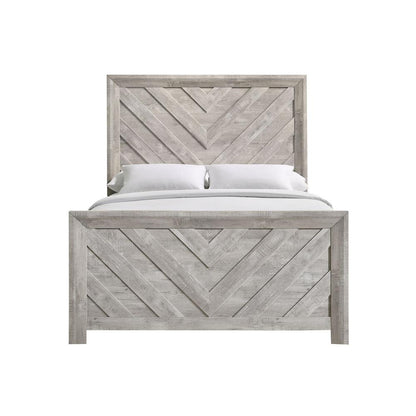 Keely Full Panel Bed in White