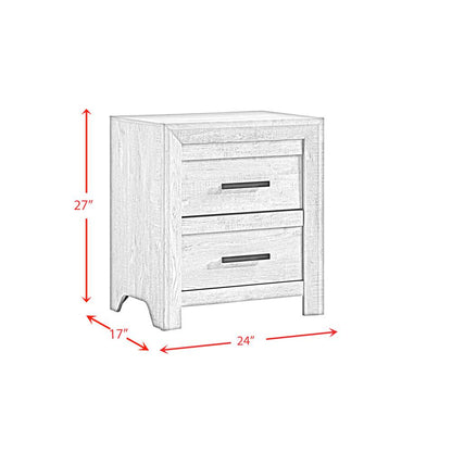 Keely Twin Panel 3PC Bedroom Set in White
