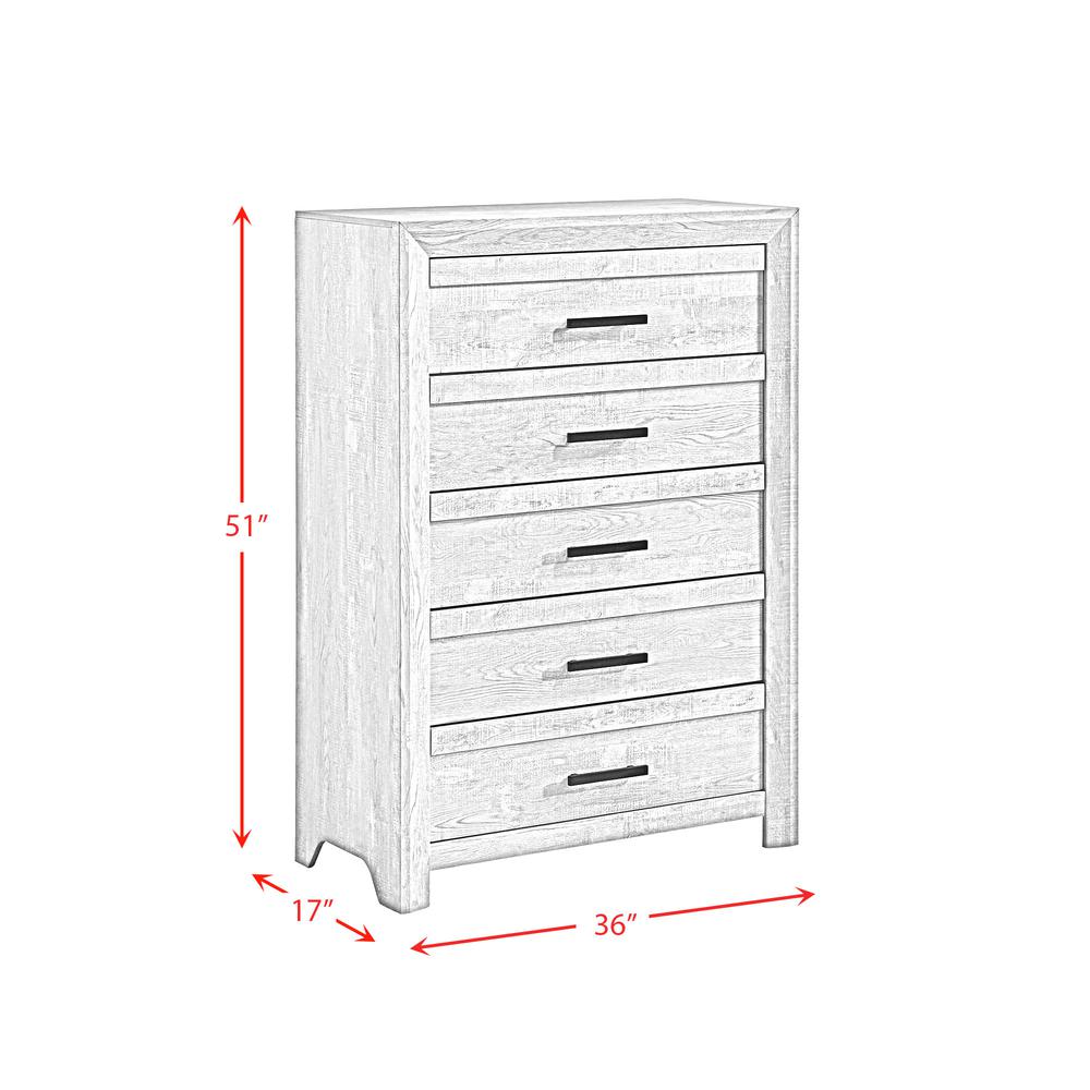 Keely Twin Panel 3PC Bedroom Set in White