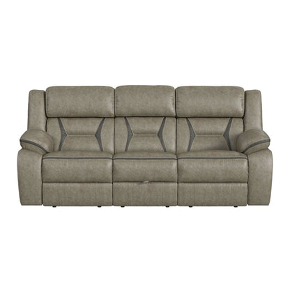 Kaoru Motion Sofa with DDT, Drawer and PWS in Corral Grey