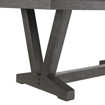 Eve 5PC Dining Set in Charcoal-Table & Four Chairs