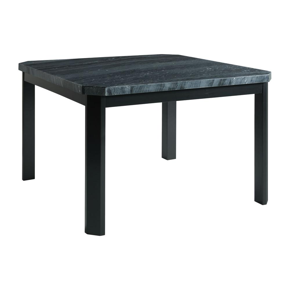 Celine 5PC Square Counter Height Dining Set-Table & Four Grey Velvet Chairs