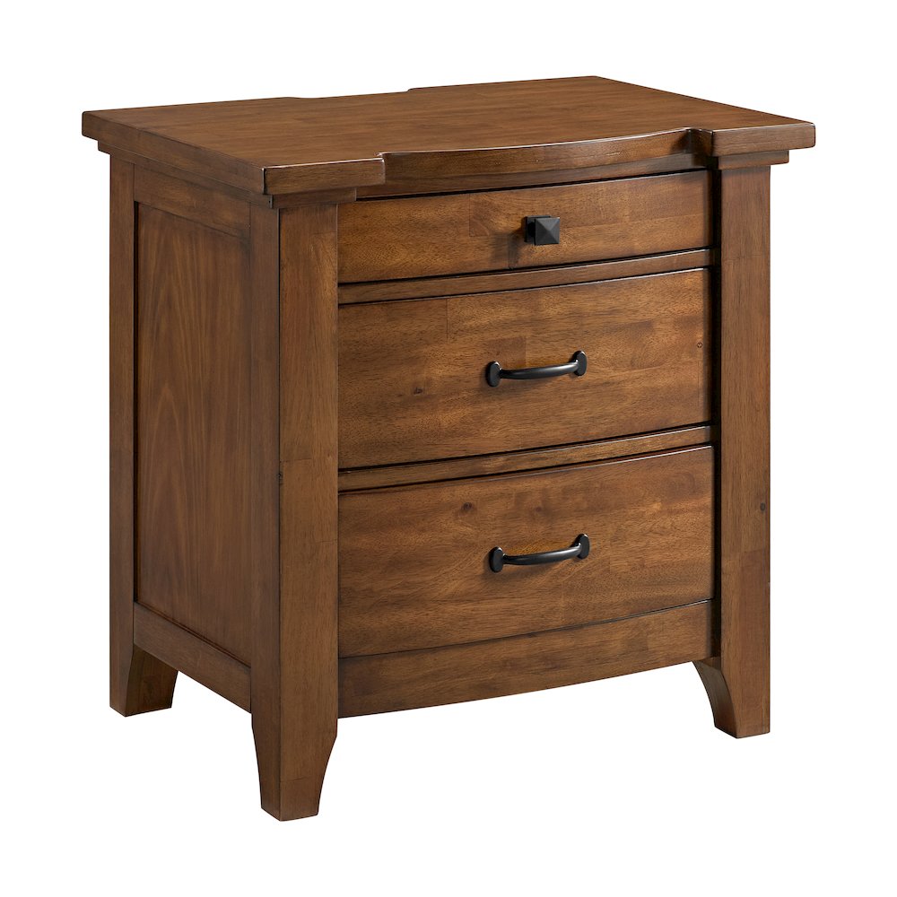 Joseph Queen Sleigh Storage 5PC Bedroom Set in Chestnut