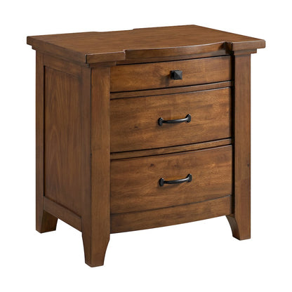 Joseph Queen Sleigh Storage 5PC Bedroom Set in Chestnut