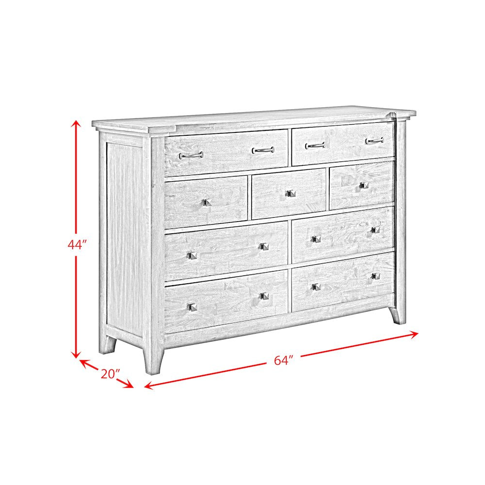 Joseph 9-Drawer Dresser in Chestnut