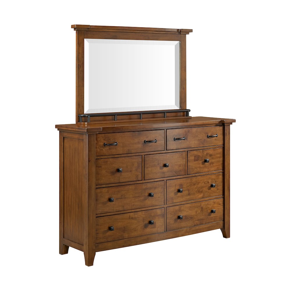Joseph Queen Sleigh Storage 5PC Bedroom Set in Chestnut