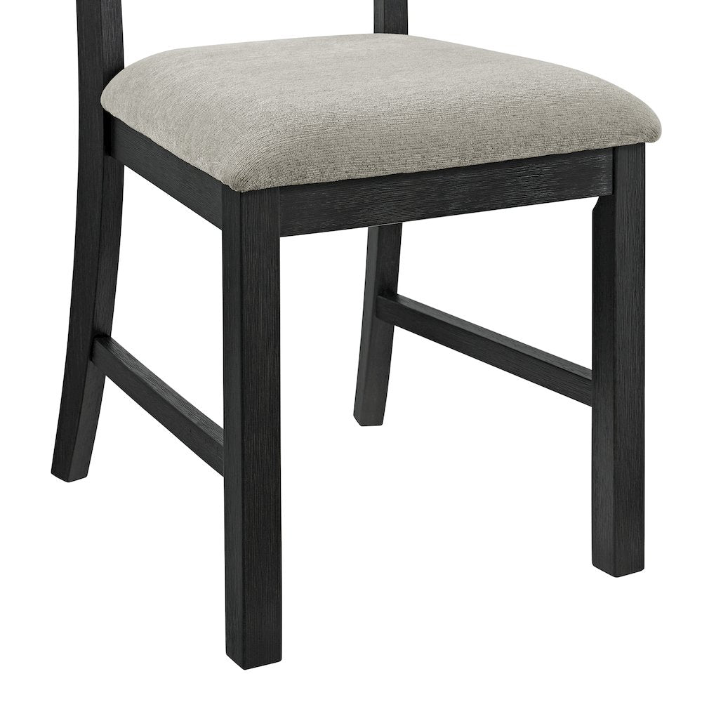 Mendoza 5PC Dining Set with Table and 4 Chairs in Black