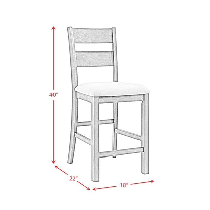 Mendoza 5PC Counter Set with Table and 4 Chairs in Black