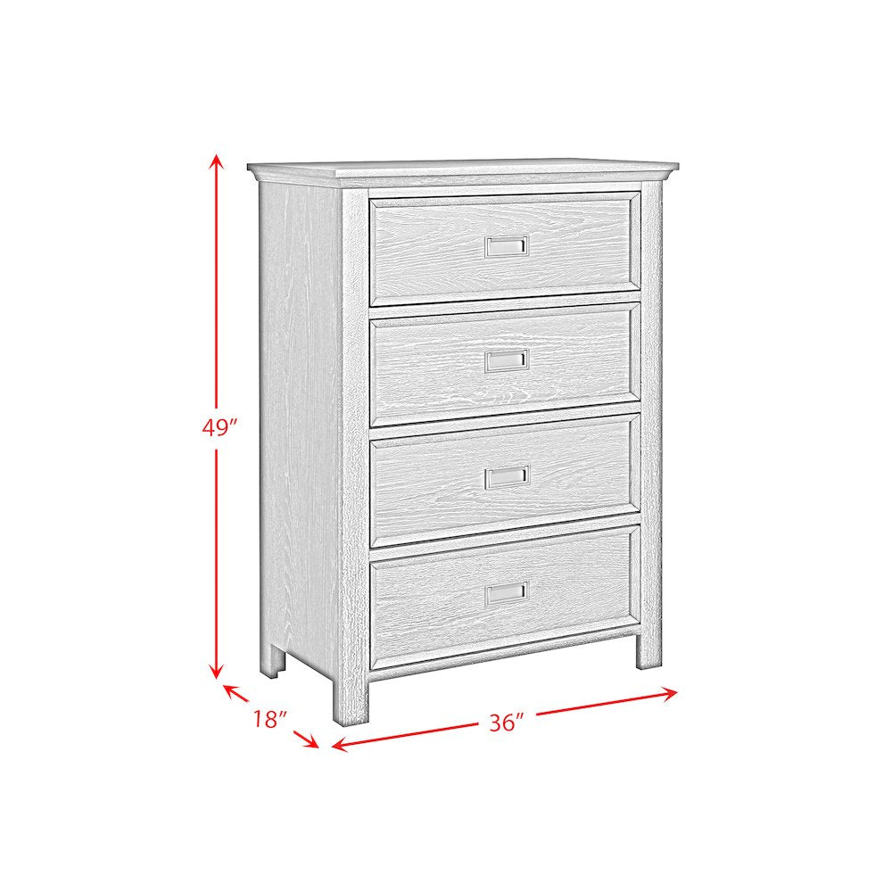 Hampton Kids Twin Bookcase 5PC Bedroom Set in Charcoal