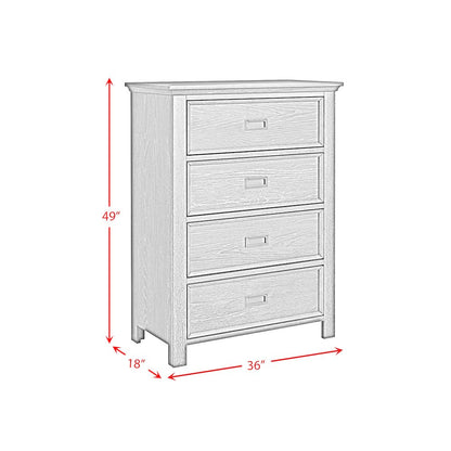 Hampton Kids Twin Bookcase 5PC Bedroom Set in Charcoal