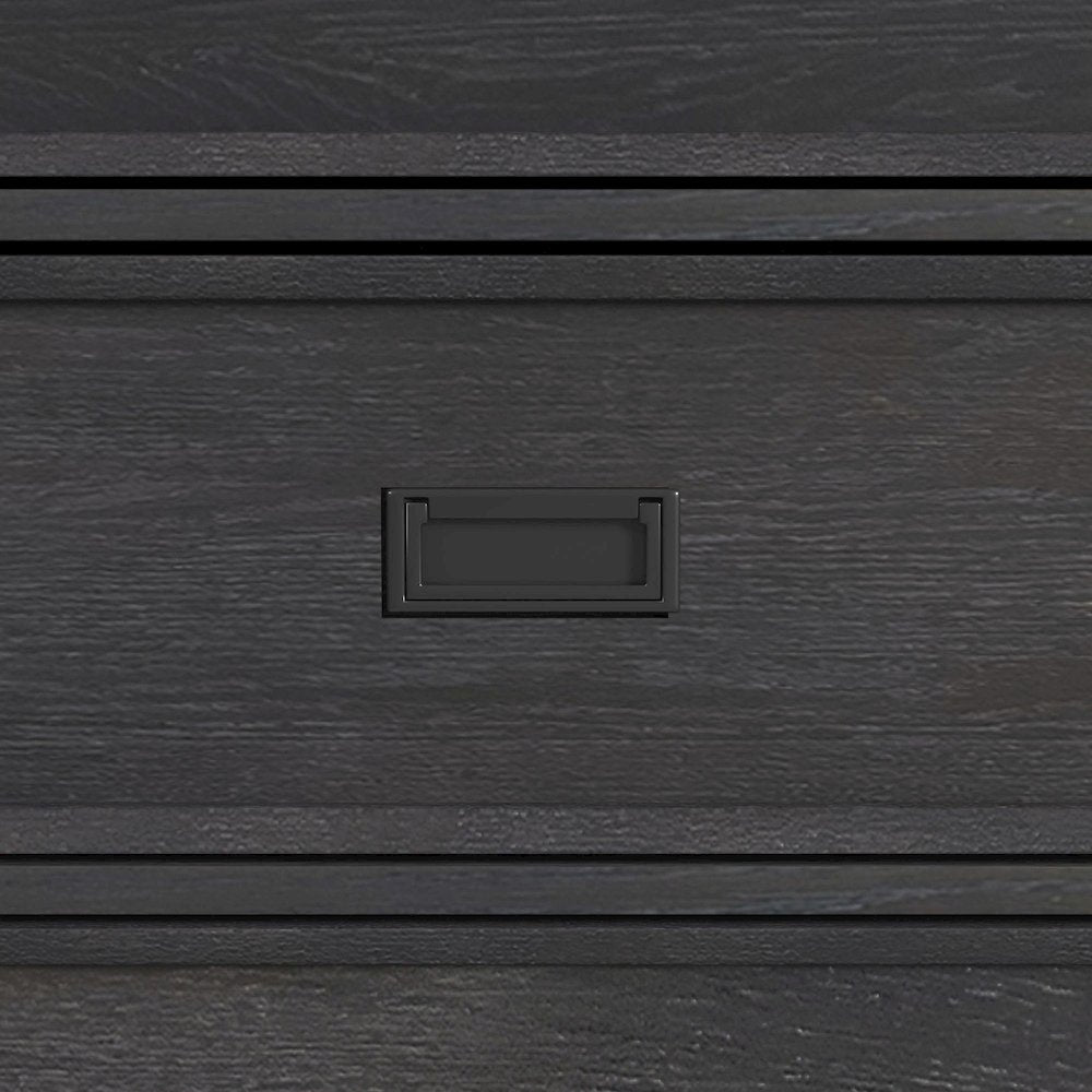 Hampton Kids Twin Bookcase 5PC Bedroom Set in Charcoal