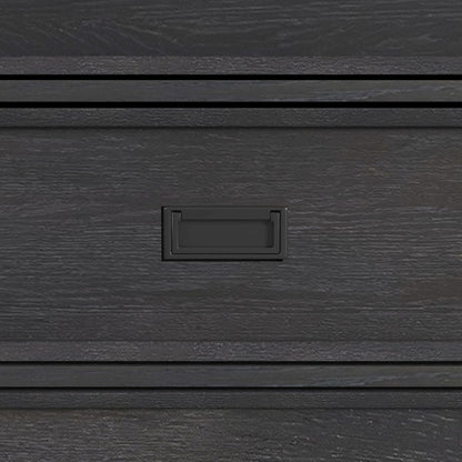 Hampton Kids Twin Bookcase 5PC Bedroom Set in Charcoal