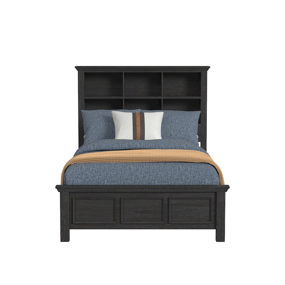 Hampton Kids Full Bookcase Bed in Charcoal