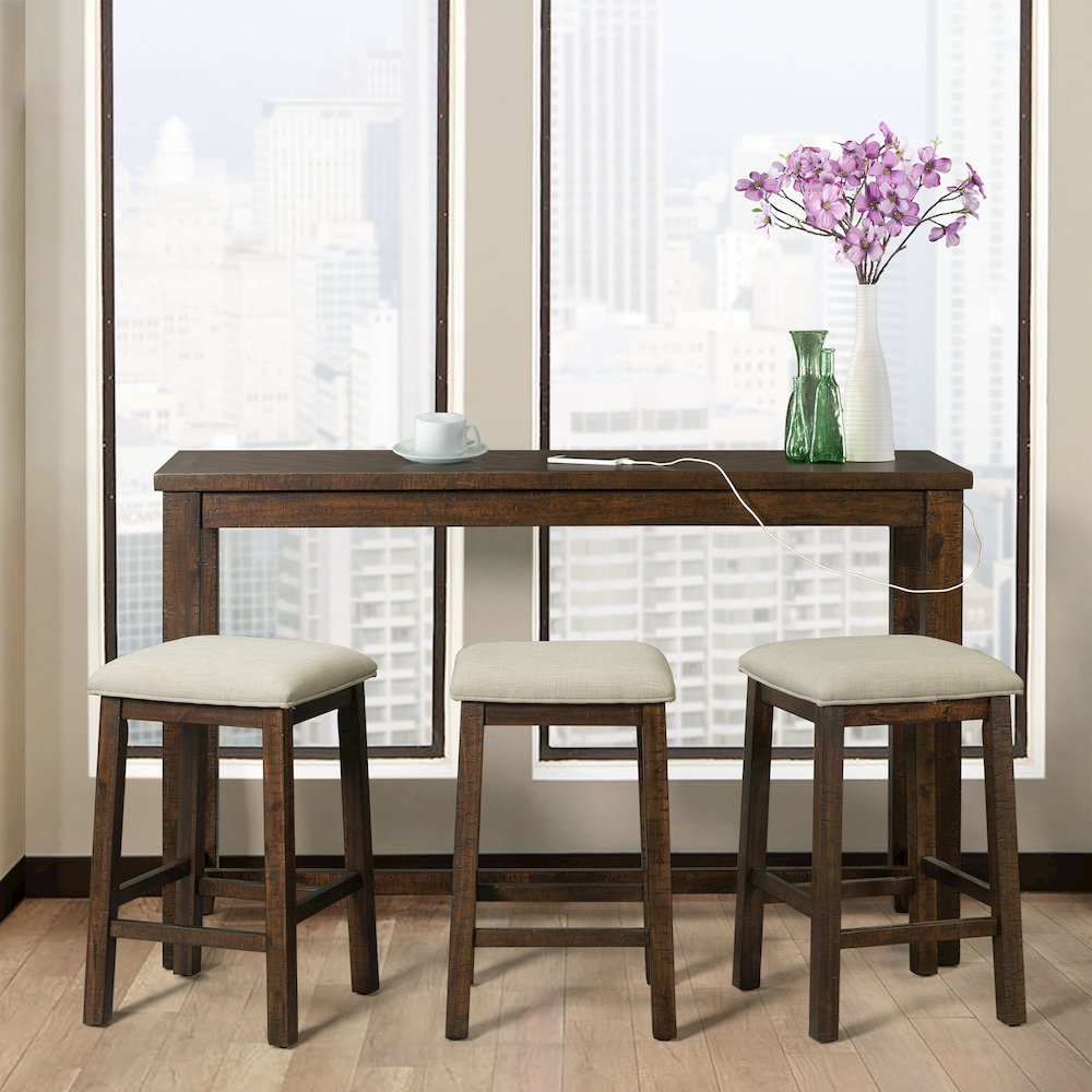 Dex Bar Table Single Pack (Table + Three Stools)