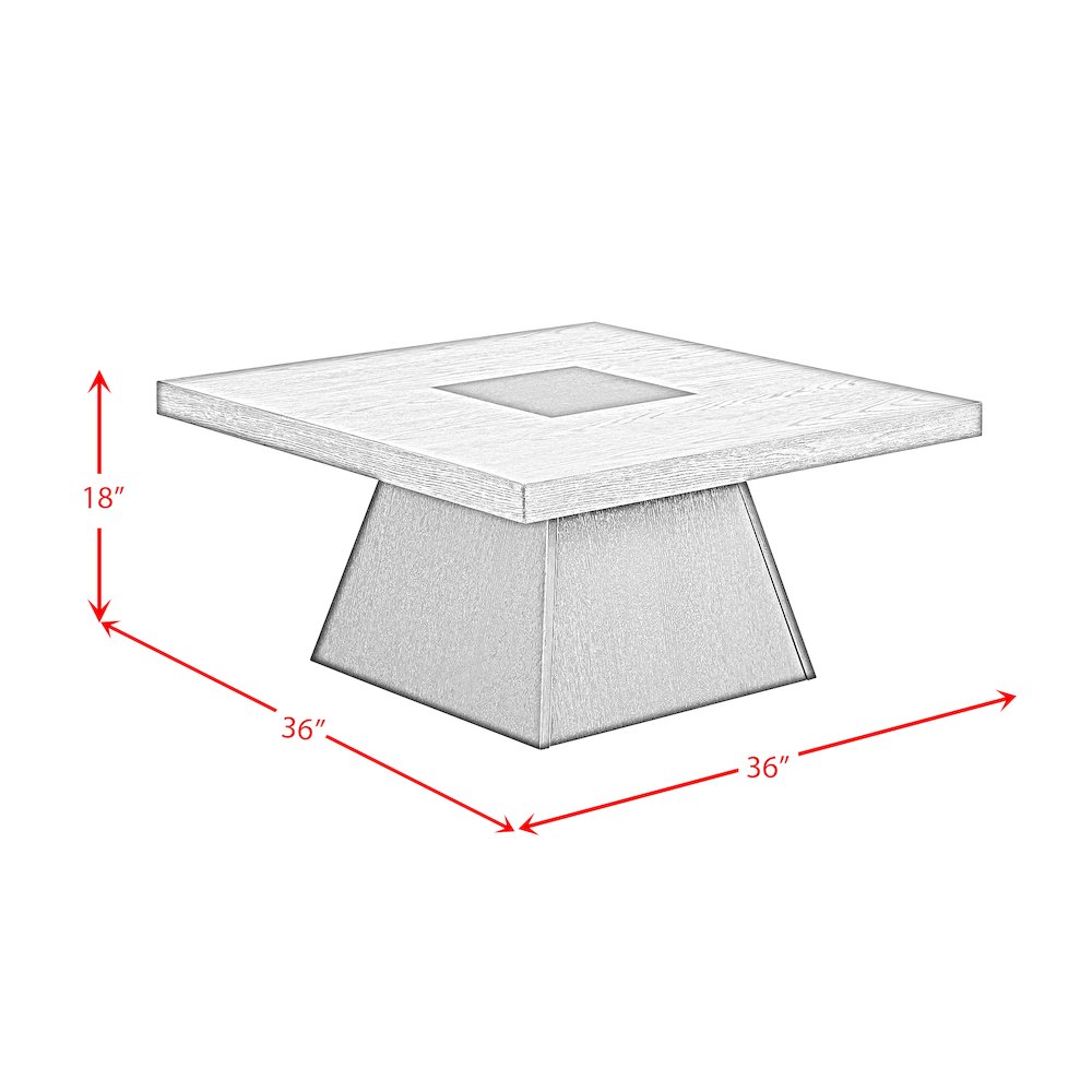 3PC Occasional Table Set in Grey and Dark Espresso-Coffee Table & TwoEnd Table