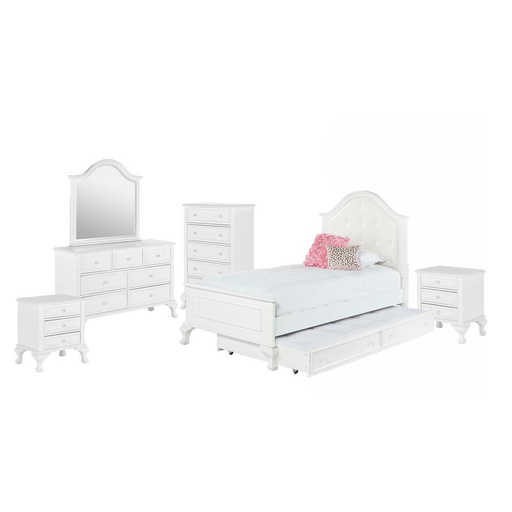 Jenna Twin Panel w/ Trundle 6PC Bedroom Set