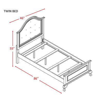 Jenna Twin Panel w/ Trundle 6PC Bedroom Set