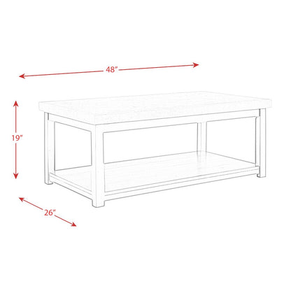 The Caleb Coffee Table with Marble Top