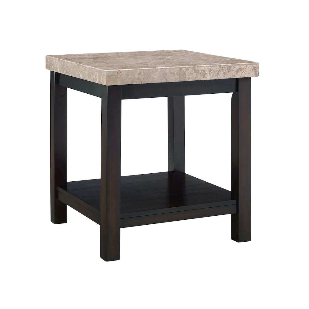 The Caleb End Table with Marble Top