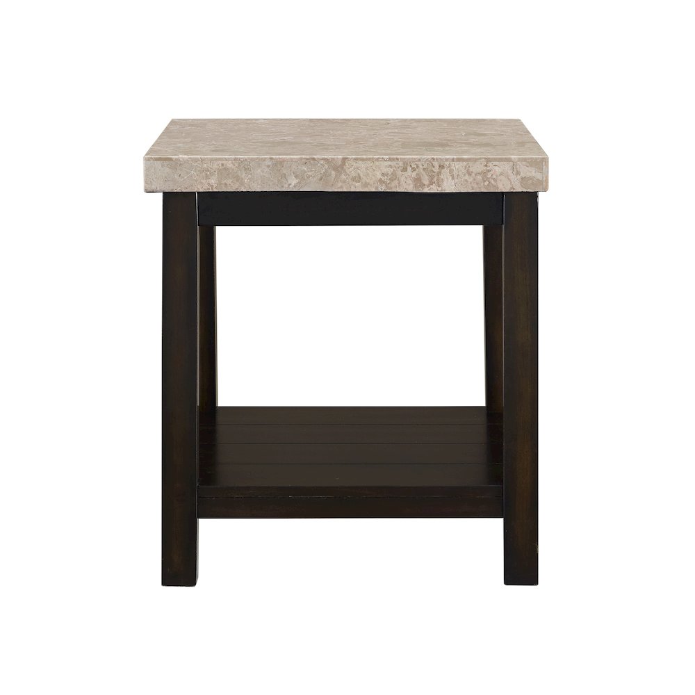 The Caleb End Table with Marble Top