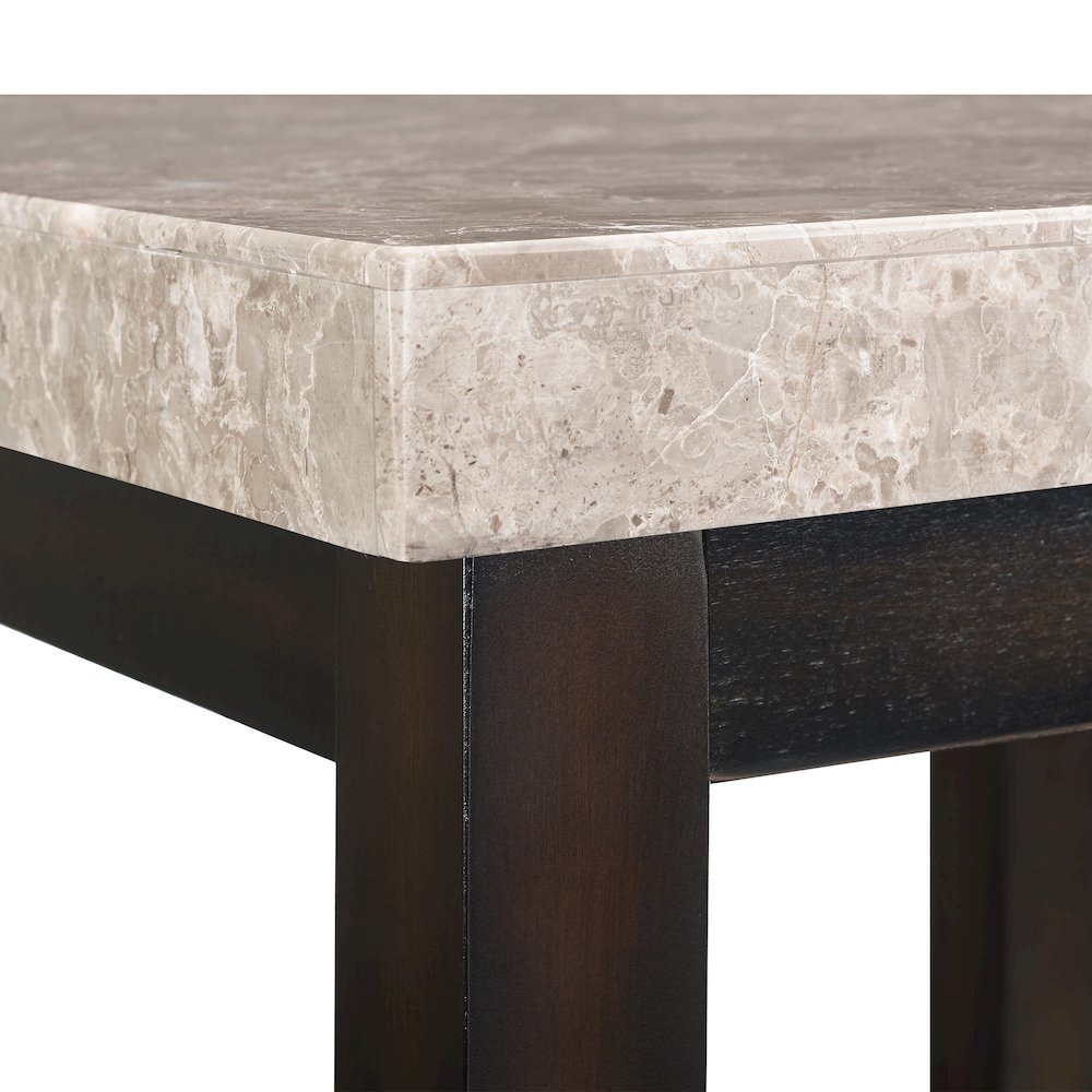 The Caleb End Table with Marble Top