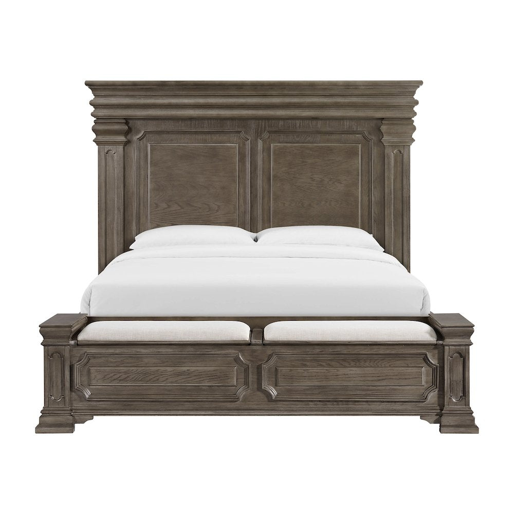 Paterson  King Storage Bed in Grey
