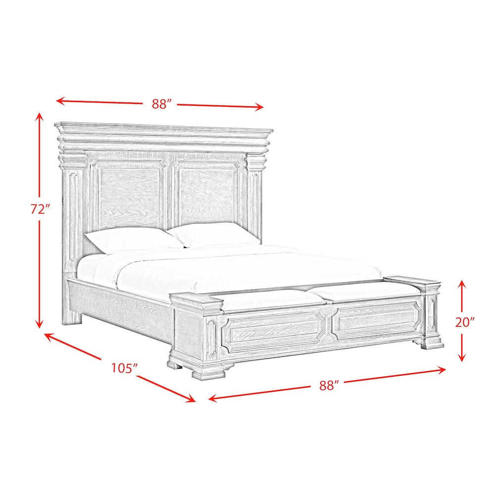 Paterson  King Storage 5PC Bedroom Set in Grey