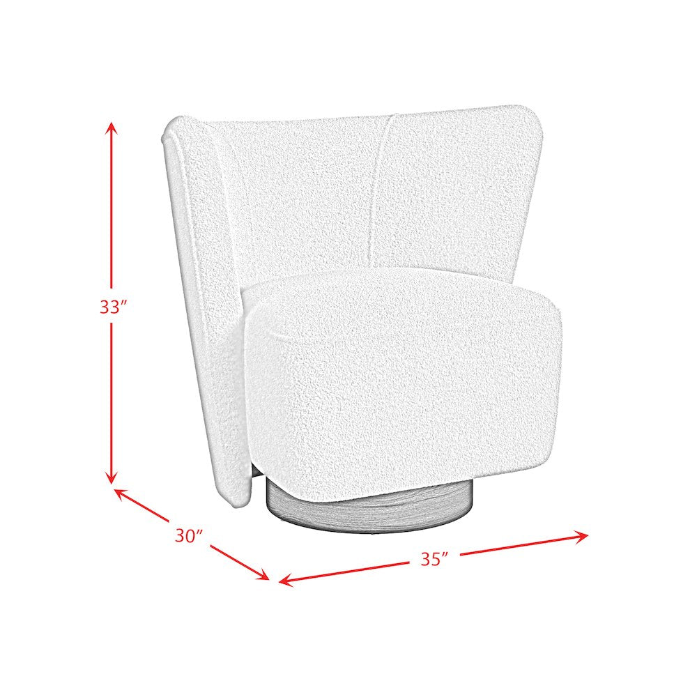 Cleo Swivel Chair in Ching Sand