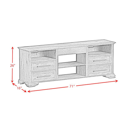 Hyde 3PC Entertainment Unit With 71'' TV Console in Charcoal