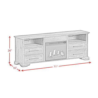 Hyde 4PC Entertainment Unit With 71'' TV Console in Charcoal