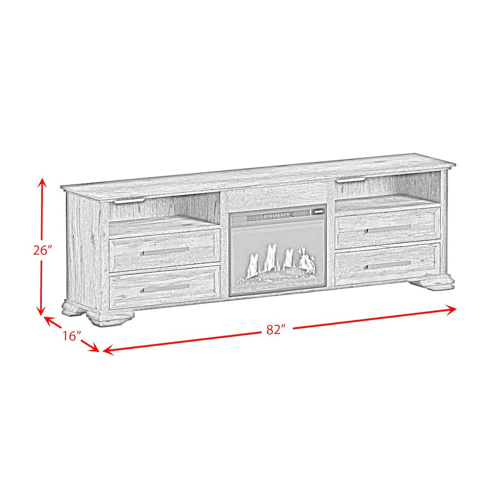 Hyde 4PC Entertainment Unit With 82'' TV Console in Charcoal