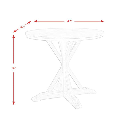 Keaton Round Counter Height 5PC Dining Set-Table and Four Stools