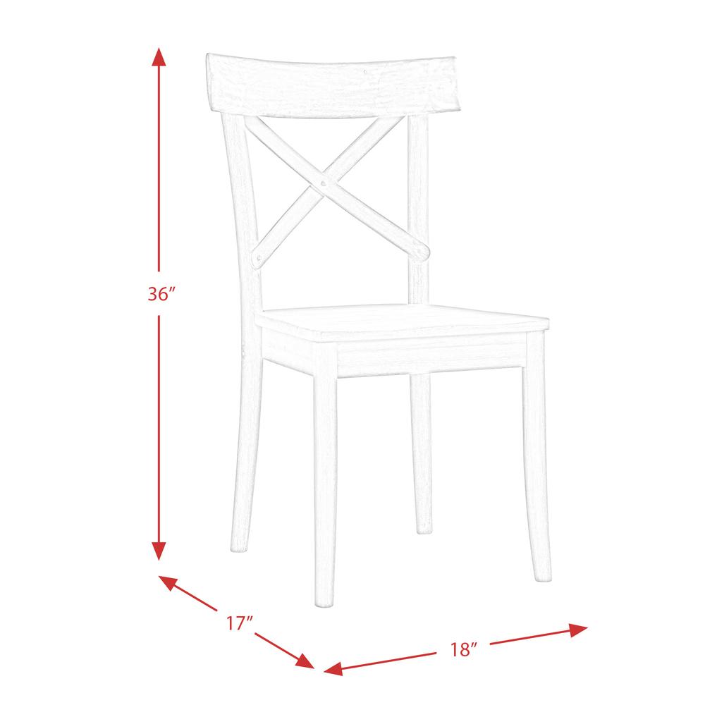 Keaton X-Back Wooden Side Chair Set