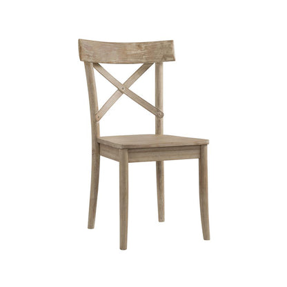 Keaton X-Back Wooden Side Chair Set