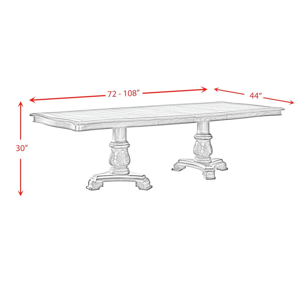 Denali Rectangular Dining Table with 2 18" Leaves in Walnut
