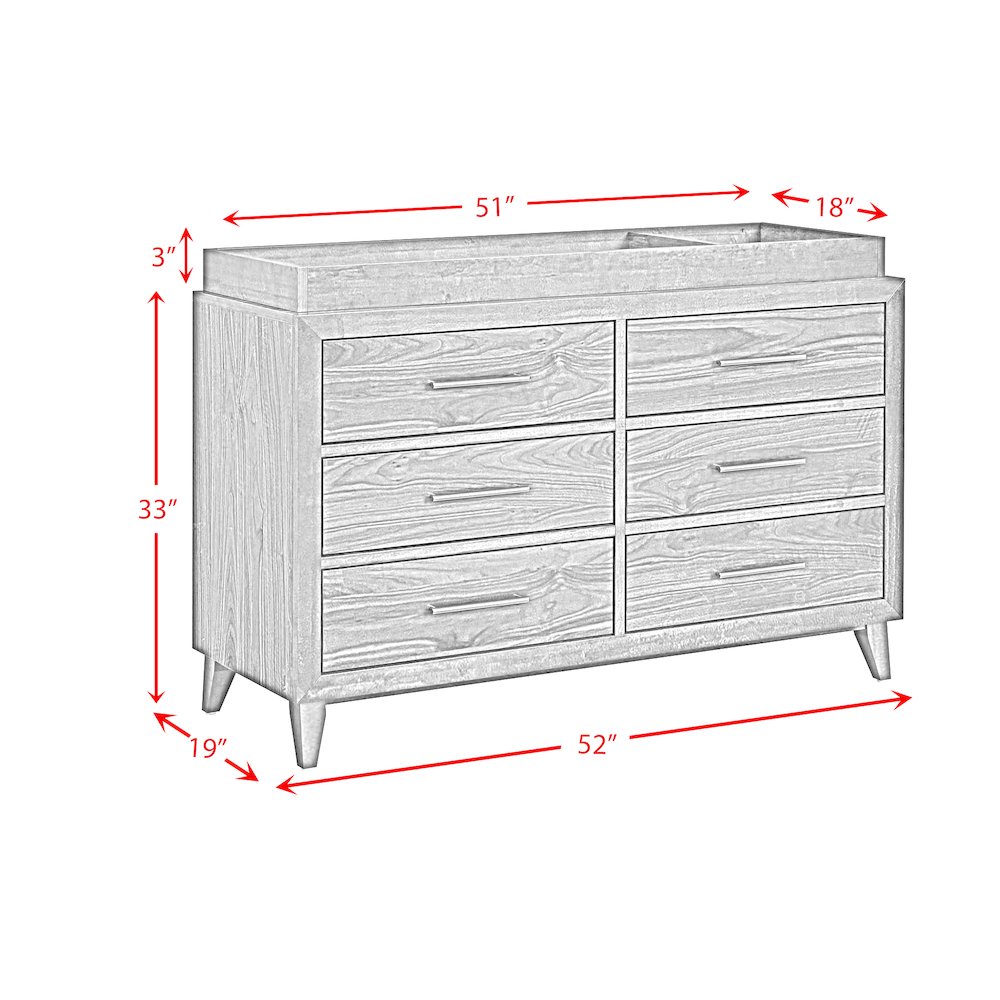 Malia Dresser and Topper in Walnut