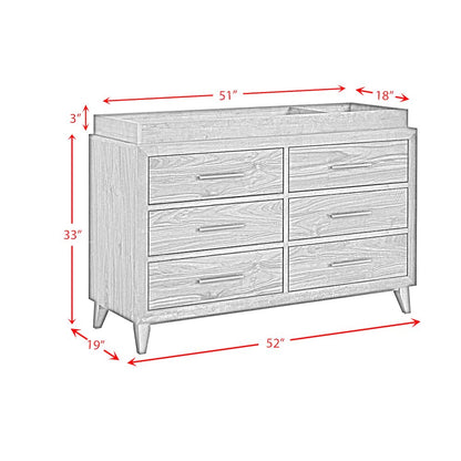 Malia Dresser and Topper in Walnut