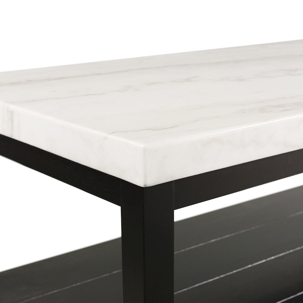 Evie w/ White Top - Rectangular Coffee Table W/Casters
