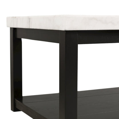 Evie w/ White Top - Rectangular Coffee Table W/Casters