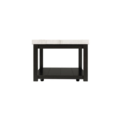 Evie w/ White Top - Rectangular Coffee Table W/Casters